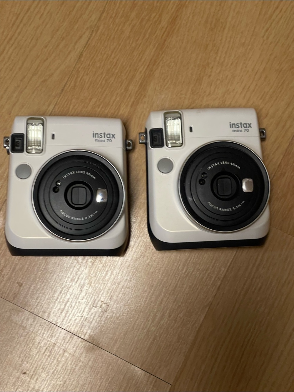Fujifilm Instax Mini 70 Instant Camera - White 2 both have been used twice